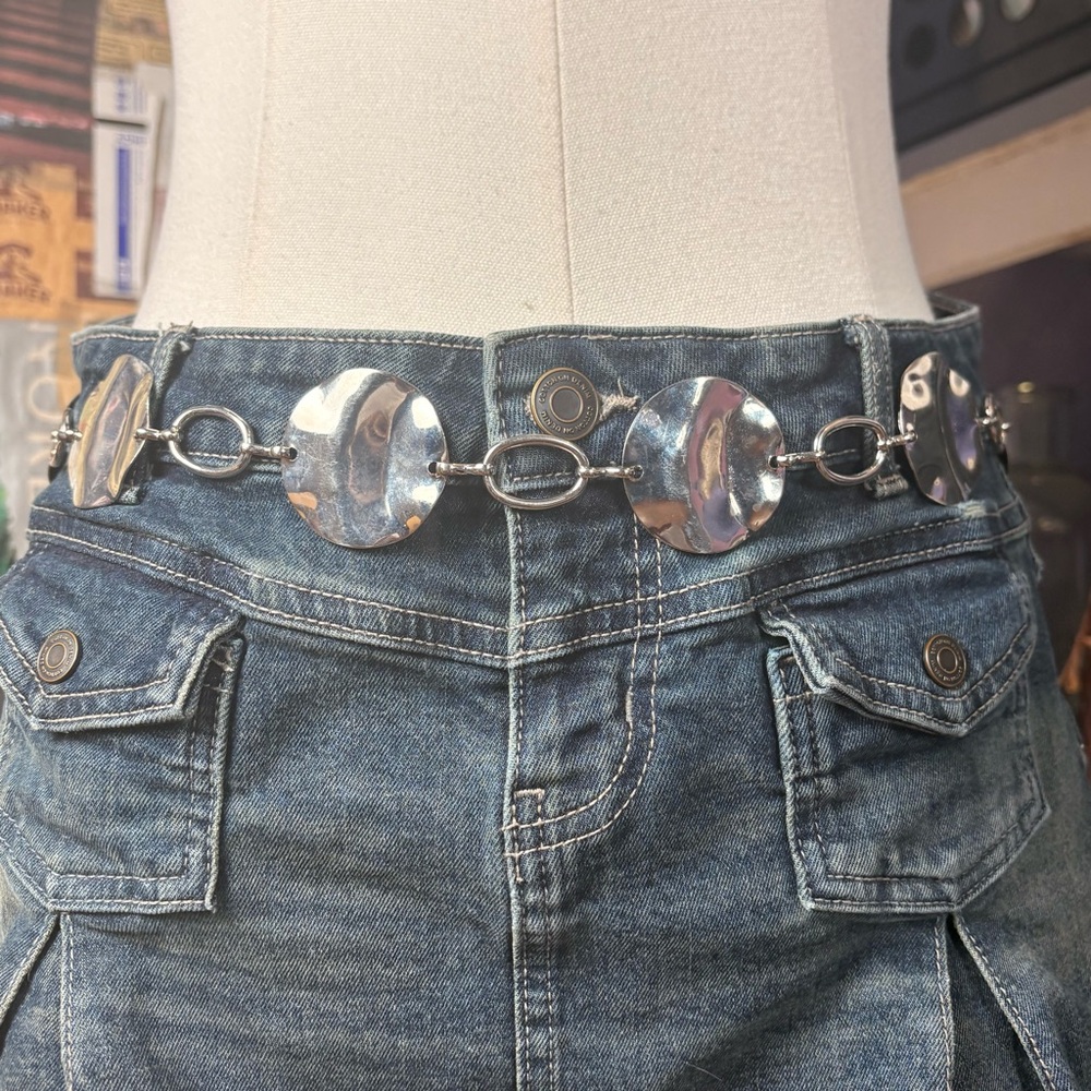 Windsor Silver Disc Chain Belt